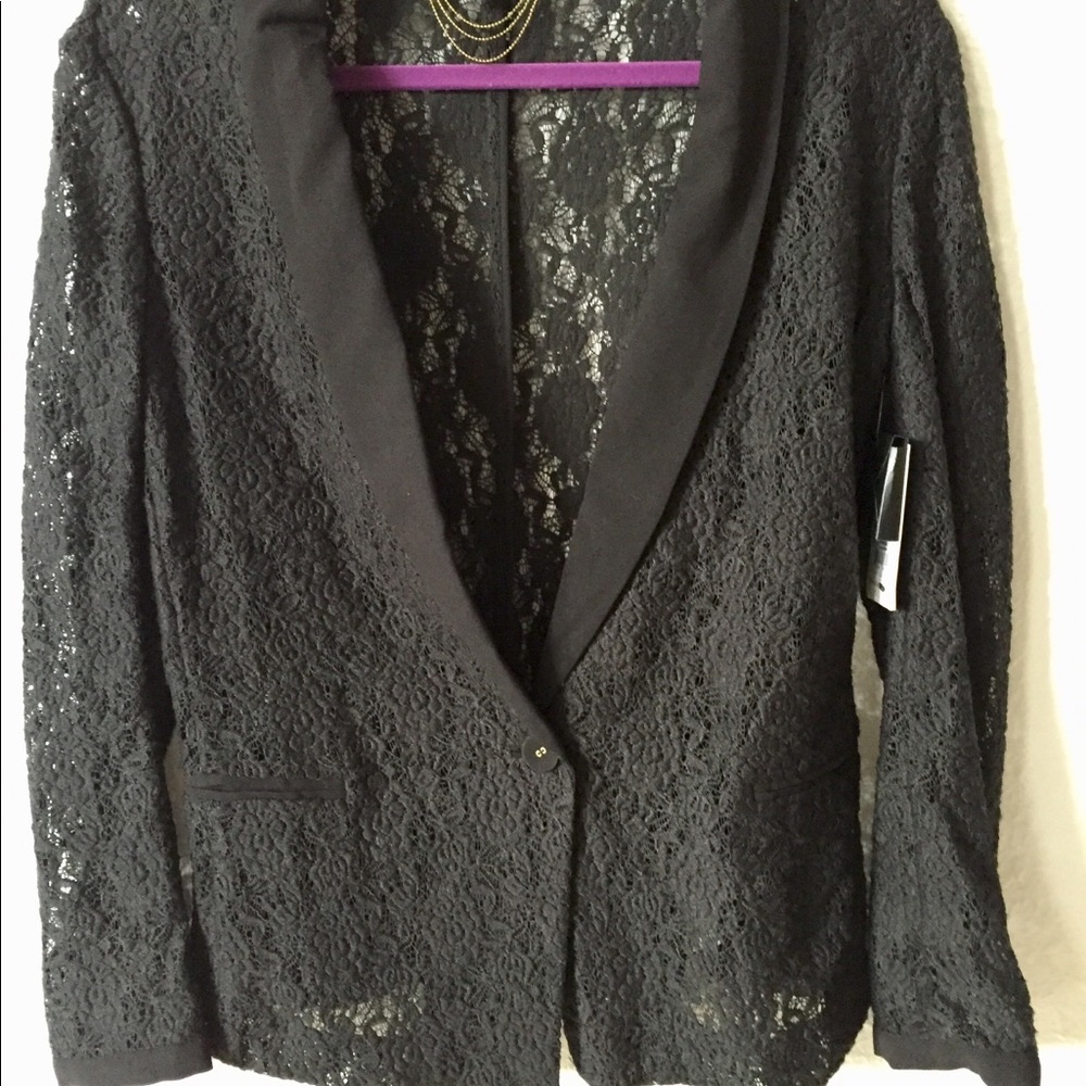 Juicy Couture Lace Black Blazer